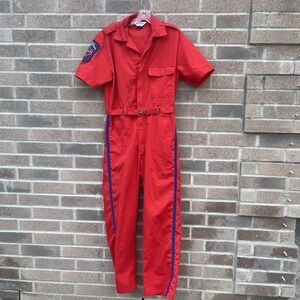 Vintage Topps Coveralls Womens Small Texas EMT Uniform Suit Belted Nurse